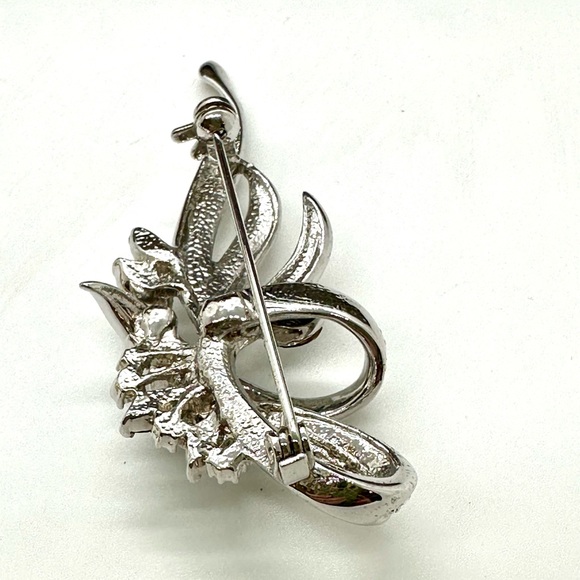 Vintage Blue Rhinestone Brooch - Picture 7 of 11